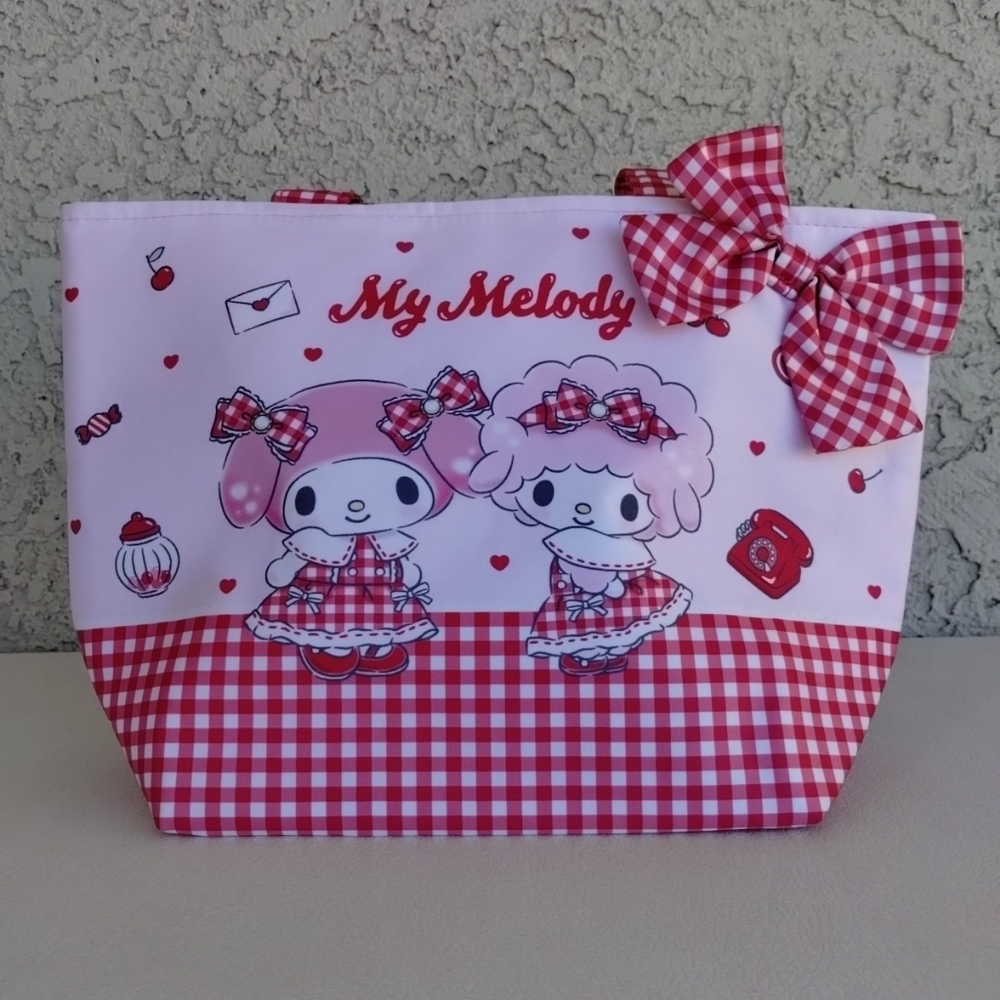 Sanrio My Melody & My Sweet Piano Lunch Tote Bag Gingham Red Kuji Prize